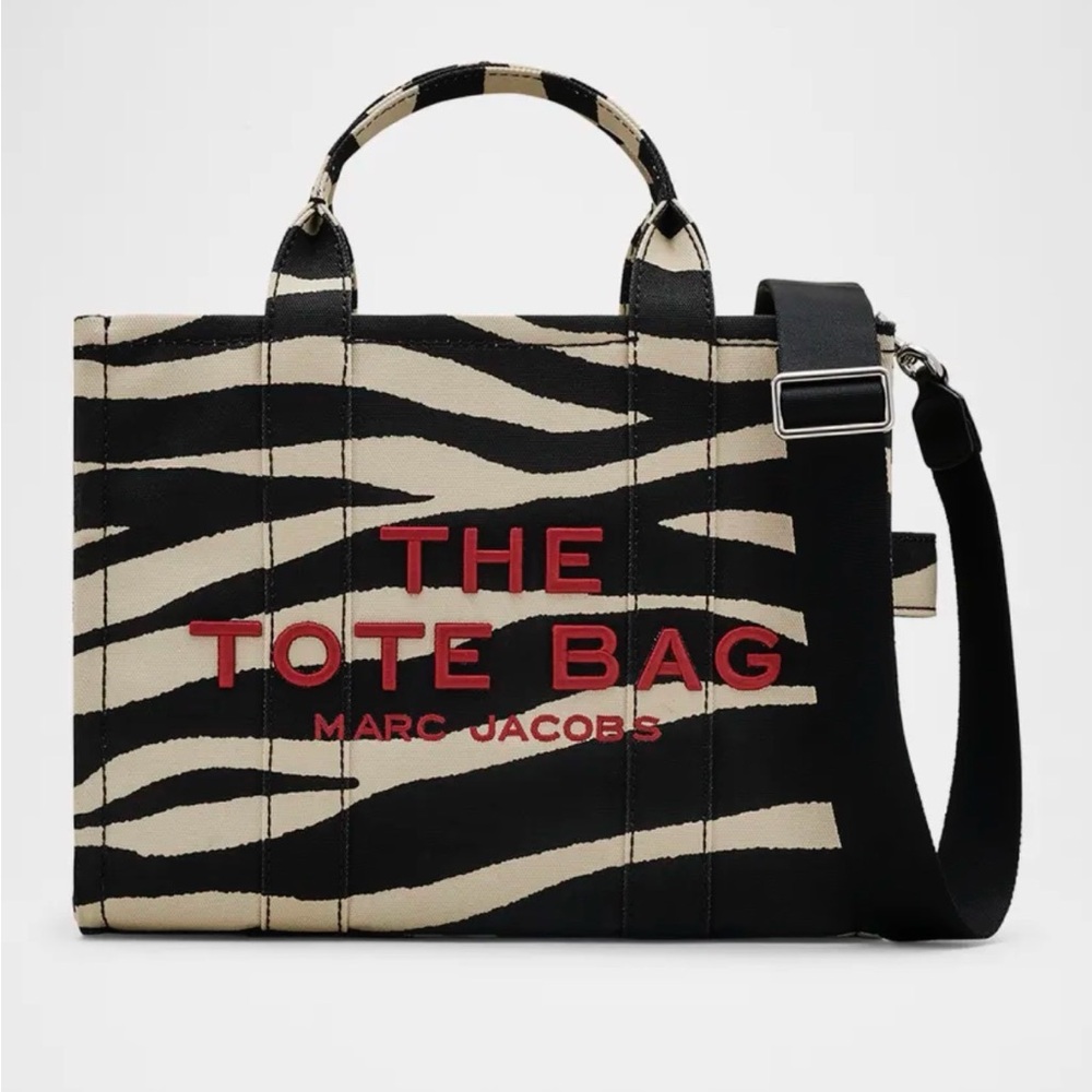 Marc Jacobs Zebra Print Tote with Red Accents
